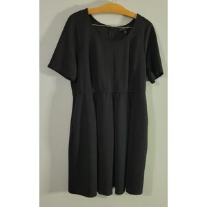 Lane Bryant Plus Size Womens Black Ribbed Sheath Dress Size 18/20